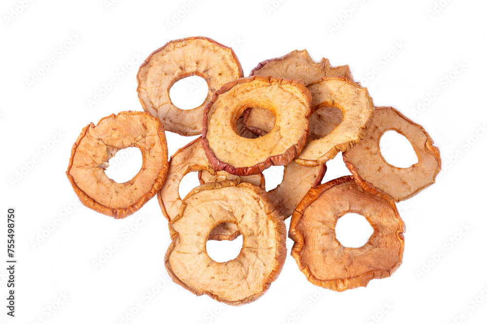 Dried apple rings isolated on white background Dried apple rings isolated on white background