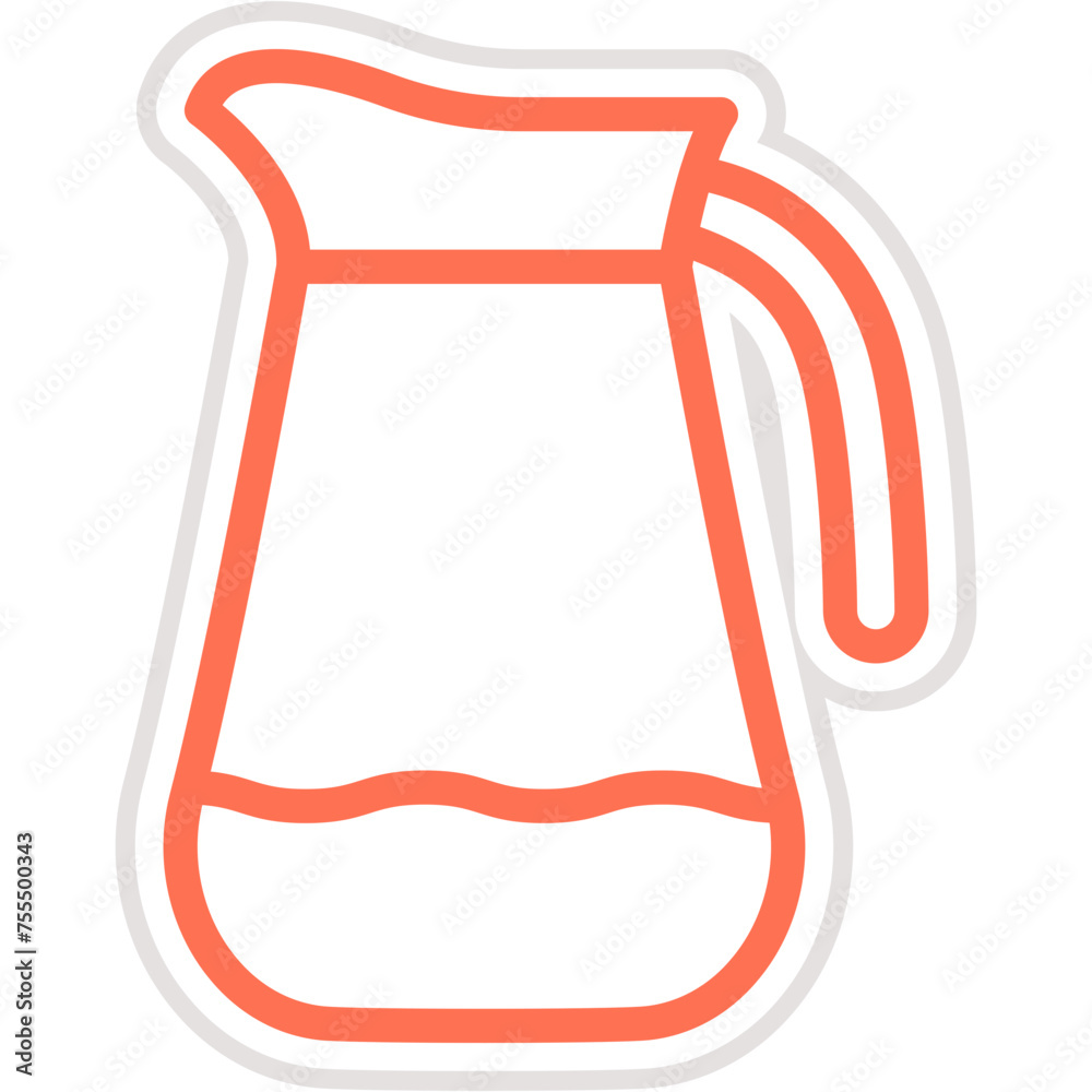 Jug Vector Icon Design Illustration Jug Vector Icon Design Illustration