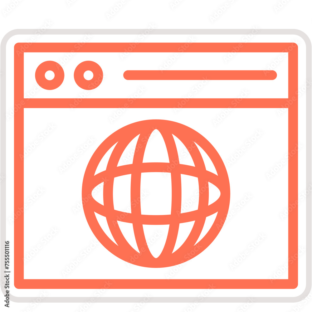 Browser Vector Icon Design Illustration Browser Vector Icon Design Illustration