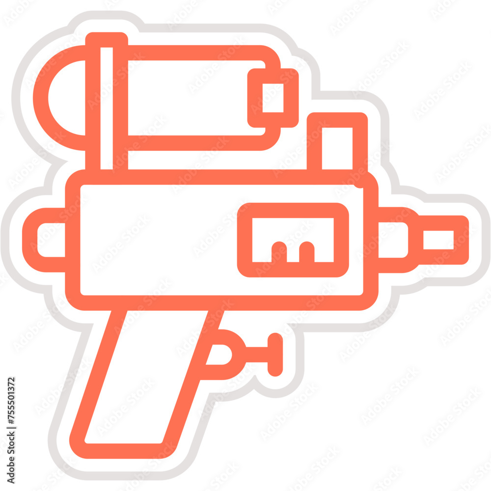 Water gun Vector Icon Design Illustration Water gun Vector Icon Design Illustration