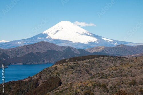 晴天の箱根と富士山