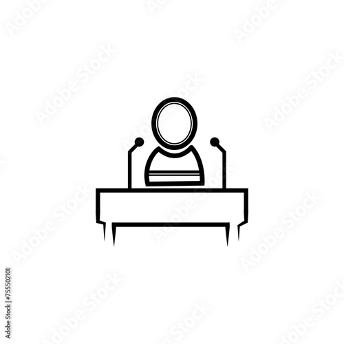 Meeting, thin line icon set. Outline symbol collection. Editable vector stroke. Pixel Perfect scalable 