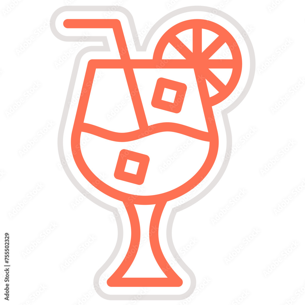 Cocktail Vector Icon Design Illustration Cocktail Vector Icon Design Illustration