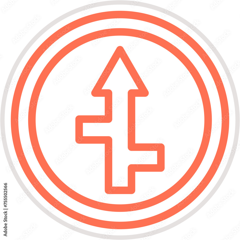 Crossways Vector Icon Design Illustration Crossways Vector Icon Design Illustration