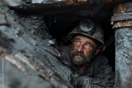 miner in the mine,hard working proffession concept
