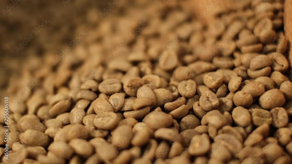 Production and roasting of coffee beans. Coffee roasting. Bags of coffee. Raw coffee beans. Centrifuge for coffee roasting. The process of roasting coffee. Coffee advertisement. Coffee-themed video. Production and roasting of coffee beans. Coffee roasting. Bags of coffee. Raw coffee beans. Centrifuge for coffee roasting. The process of roasting coffee. Coffee advertisement. Coffee-themed video.