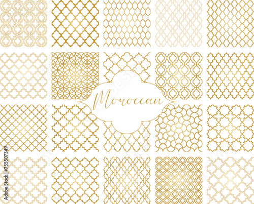 Arabic seamless pattern. Arabian ornament bundle. Moroccan vector ornament
