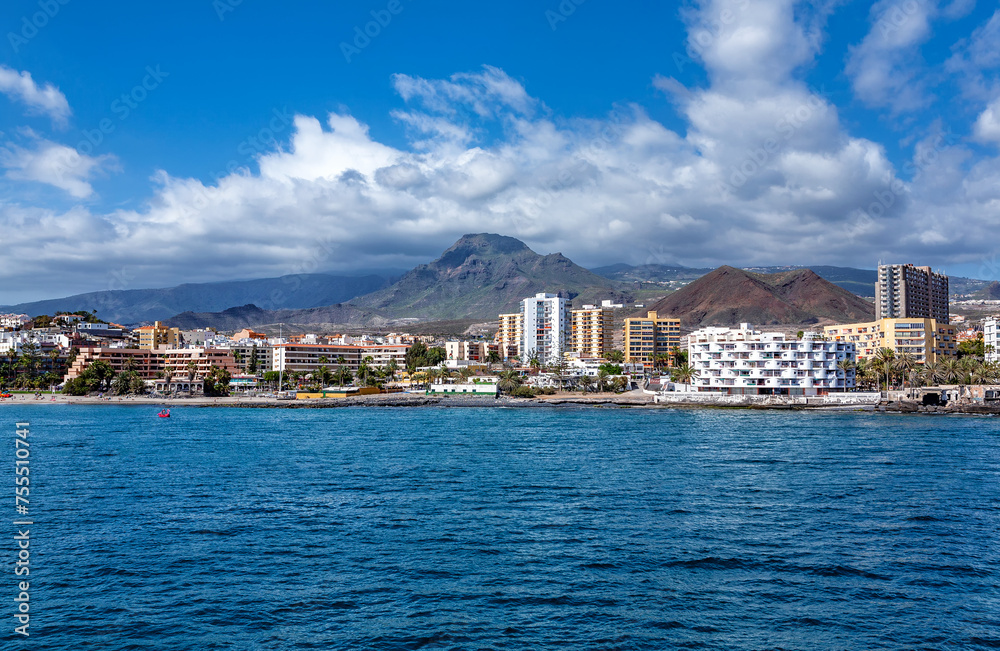 Town Los Cristianos, Island Tenerife, Canary Islands, Spain, Europe.