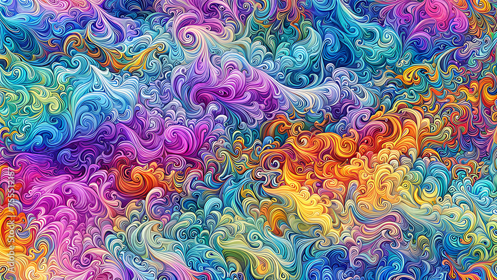 multicolored background with swirls