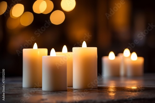 Serene Candlelight Ambiance with Soft Glow and Warmth