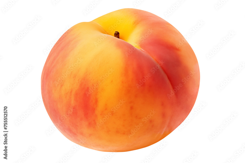 Ripe peach isolated on transparent background. Ripe peach isolated on transparent background.