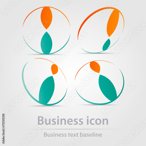 Originally designed vector  color business icon