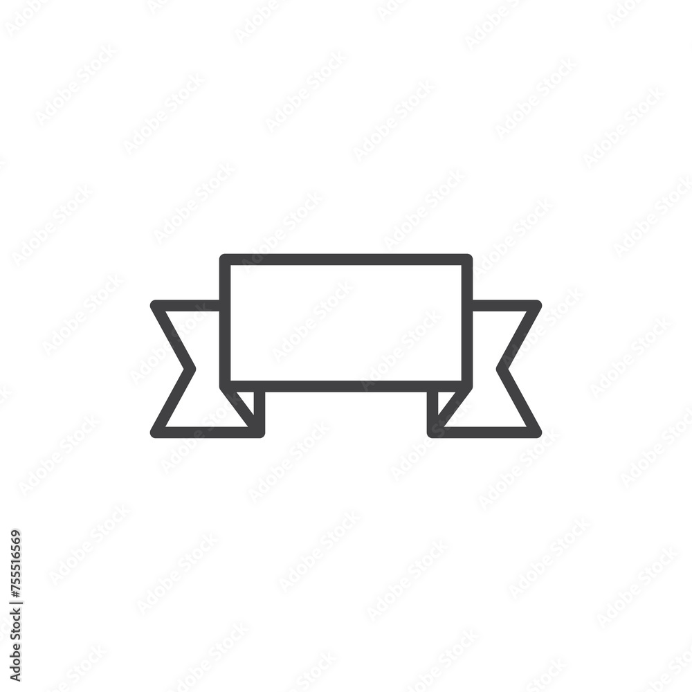 Banner Label line icon. Banner Label line icon.