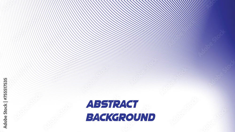 Fototapeta premium Abstract blue wave lines pattern on white background with space for your text design image wallpaper