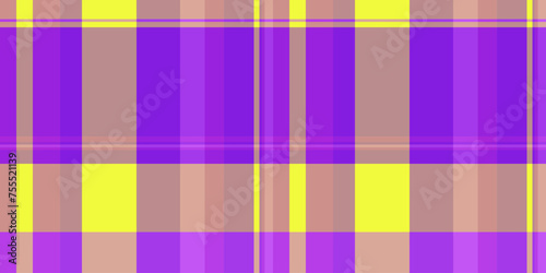 Wrapping tartan background texture, national plaid check fabric. Man pattern textile vector seamless in violet and rosy brown colors.