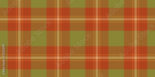 Group seamless pattern check, carnival texture background plaid. Choice vector fabric tartan textile in orange and yellow colors.