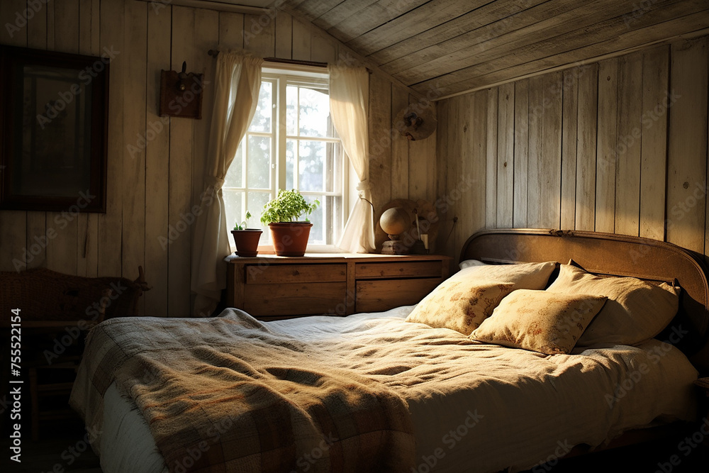 simple bedroom in the village
