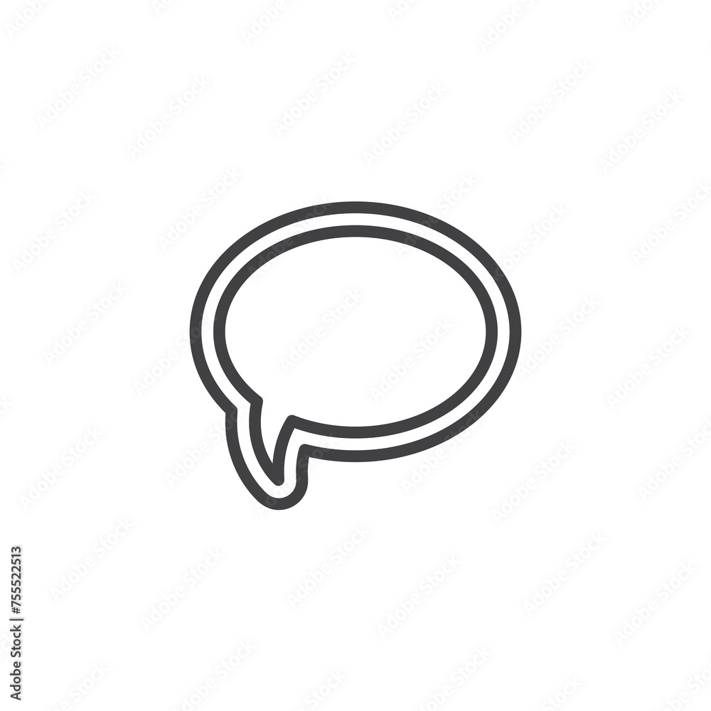 Speech Bubble Sticker line icon Speech Bubble Sticker line icon
