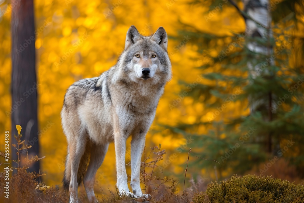 Fototapeta premium Wolf in the forest