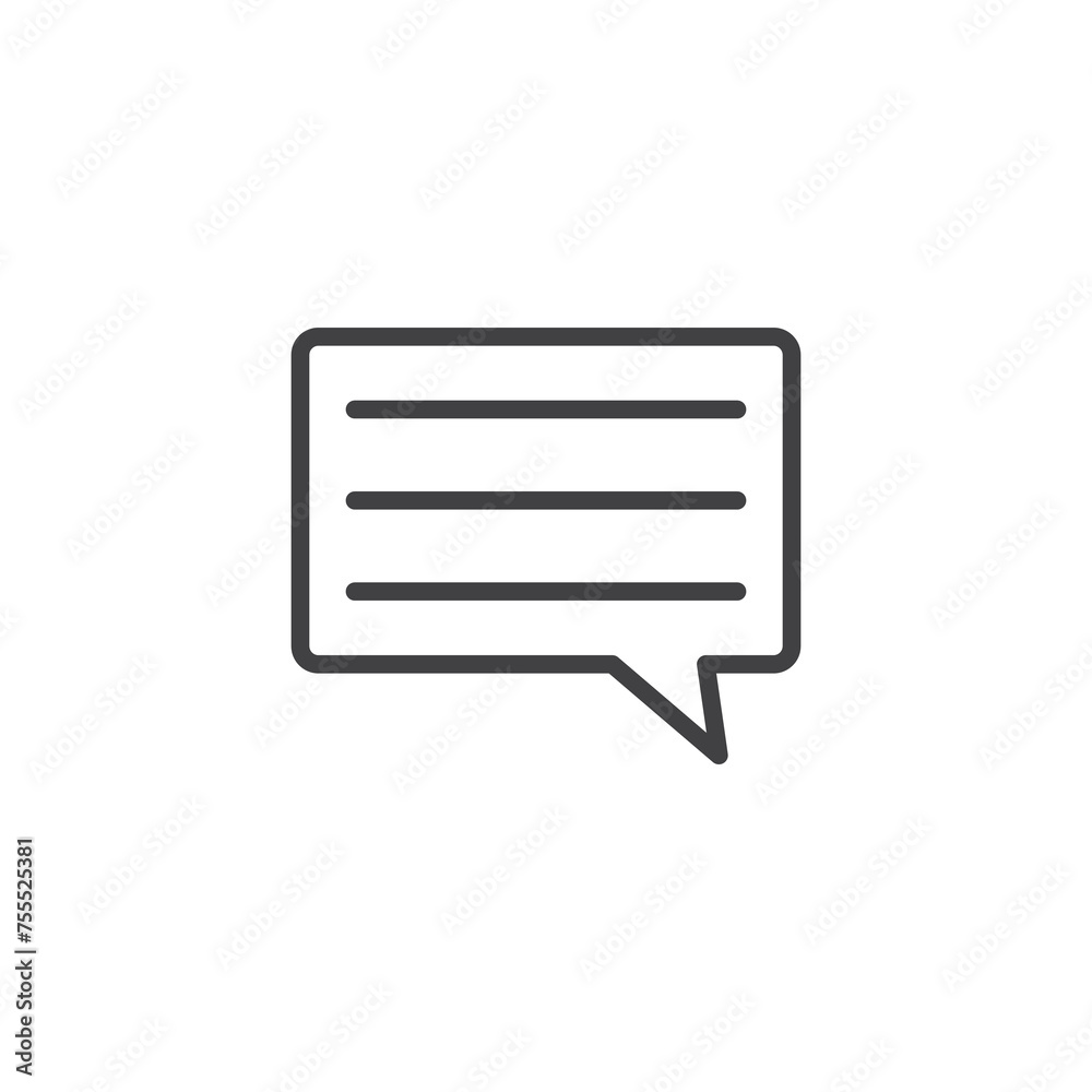 Speech Bubble Sticker line icon Speech Bubble Sticker line icon