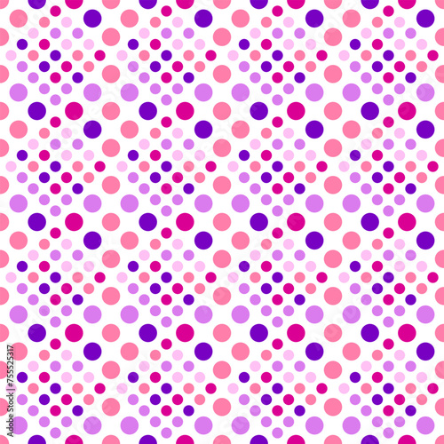 Seamless circle pattern background - colorful geometrical abstract vector graphic design