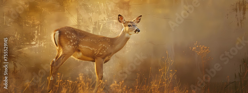 Serene Sojourn: The Deer in Twilight © Manuel