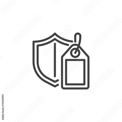 Shield with Tag line icon.
