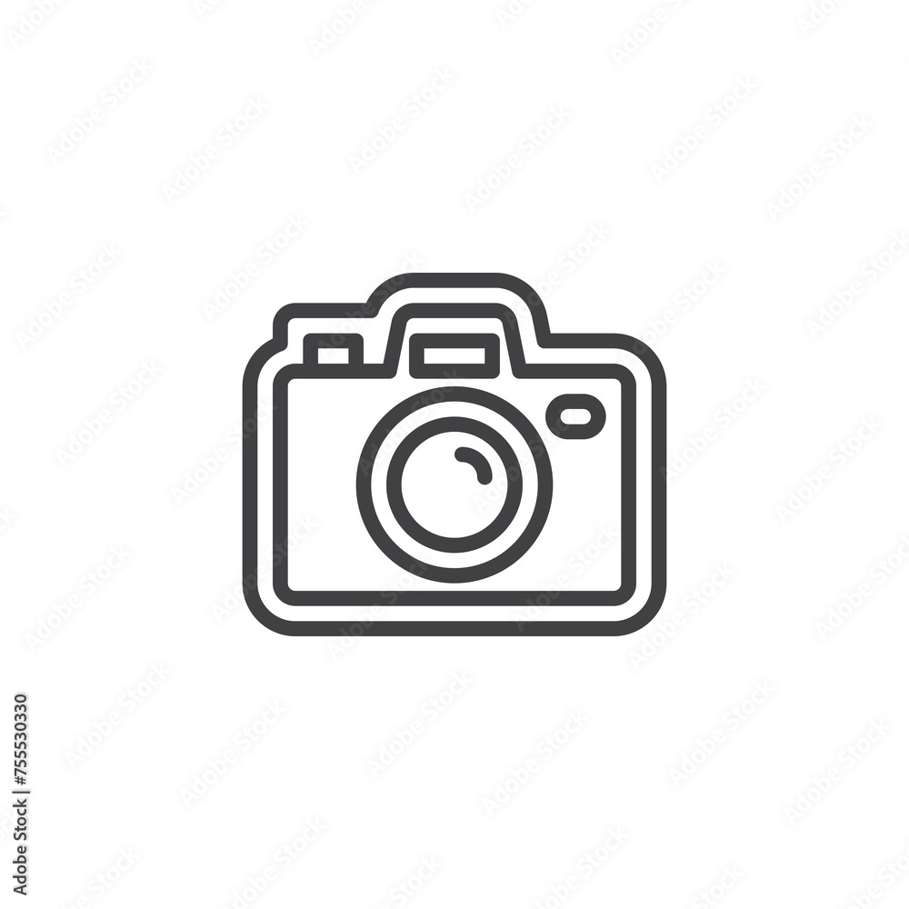 Camera Sticker line icon