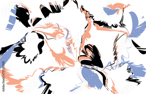 Abstract handmade pattern. Vector Illustration.