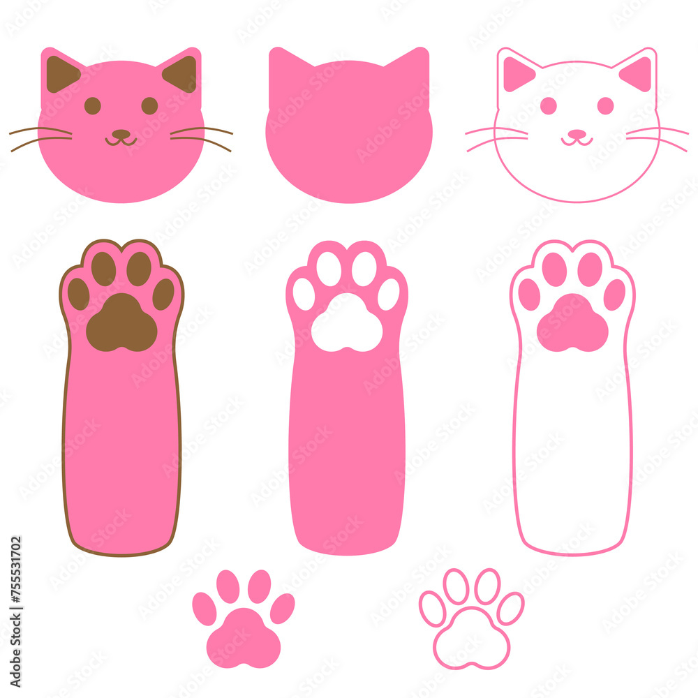 ピンクの猫セット