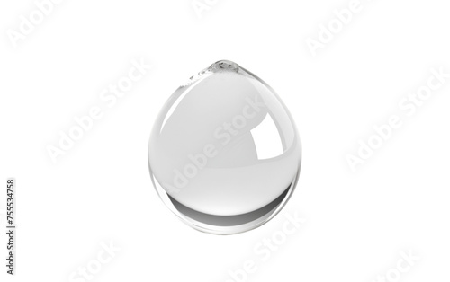 Transparent Water Drop Isolated on White Background
