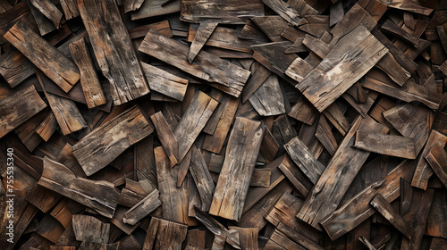 background of wooden pieces
