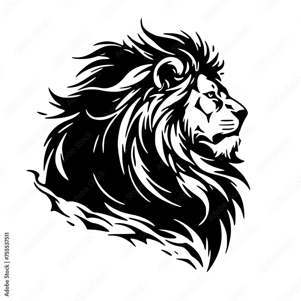 Lion vector illustration on white background