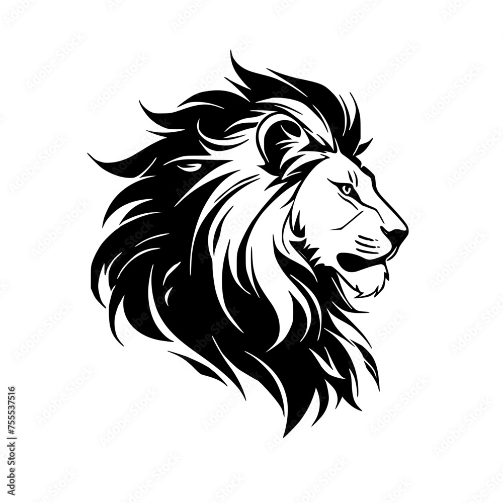 Lion vector illustration on white background