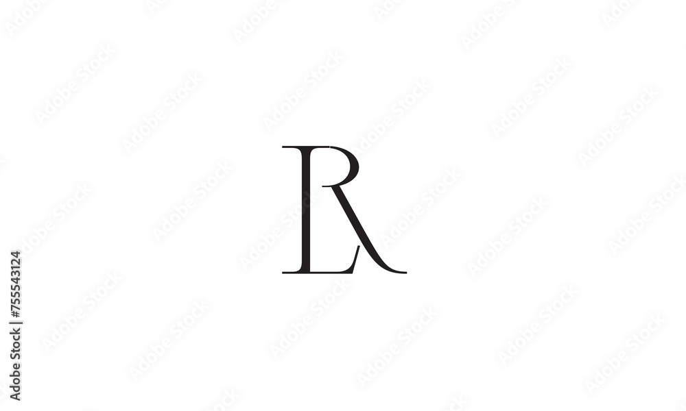 LR, RL, R , L Abstract Letters Logo Monogram