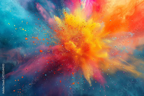 Explosian colored vivid background photo