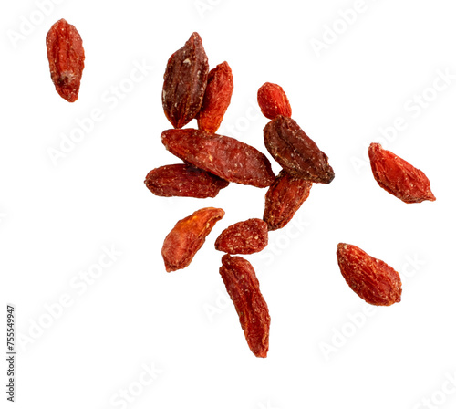 Dried barberry isolated, goji berries, dehydrated wolfberry photo