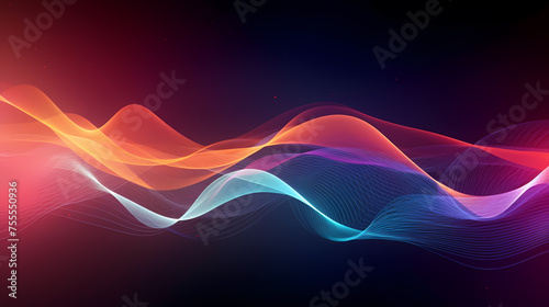 Colorful abstract wavy lines