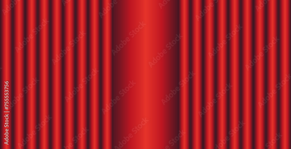 Illustration of luxurious red theater curtains, evoking anticipation for a grand stage performance or elegant event.