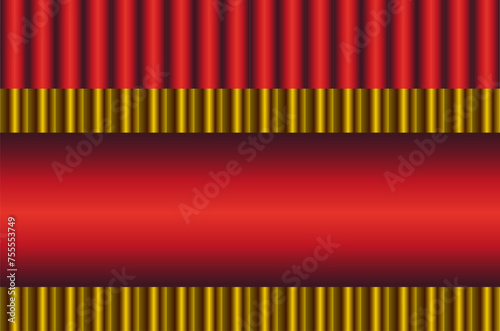 Illustration of luxurious red and gold theater curtains, evoking anticipation for a grand stage performance or elegant event.