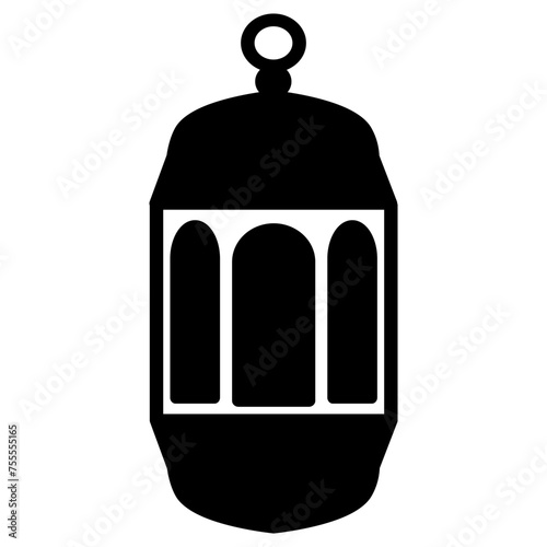 Black silhouette Lantern Vector Design. Middle Eastern Islamic Arabic Lantern Symbol Icon, religious antique traditional lamp, vintage kerosene chandelier