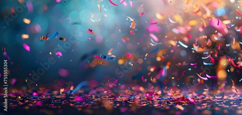Abstract colorful vibrant splattered confetti. abstract background  celebrate. copy space. banner.