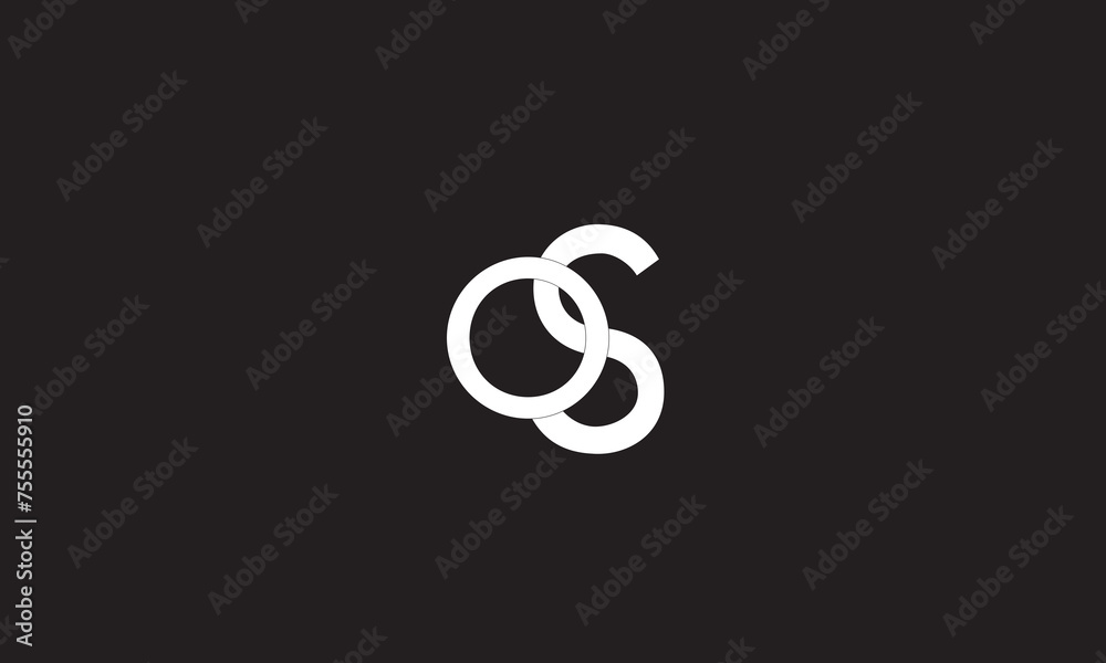 OS, SO, O, S Abstract Letters Logo Monogram OS, SO, O, S Abstract Letters Logo Monogram