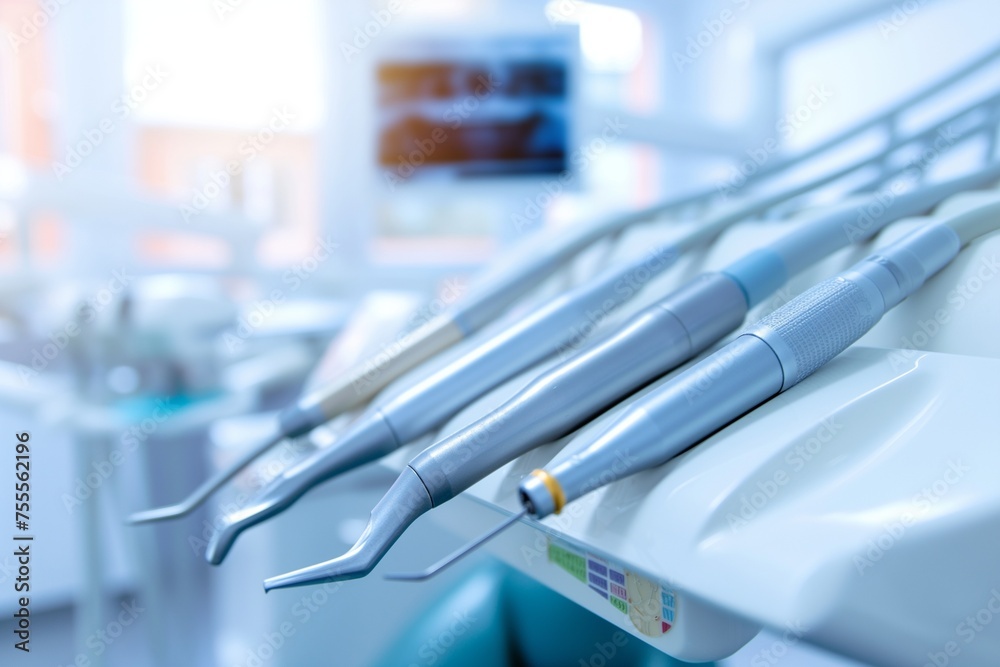modern dental office with technologically advanced equipment, Dental chair and other accessories modern dental office with technologically advanced equipment, Dental chair and other accessories