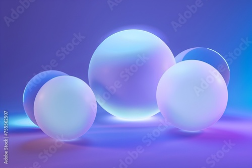 shiny crystal balls with abstract blurry colorful background. Abstract lensball in blur