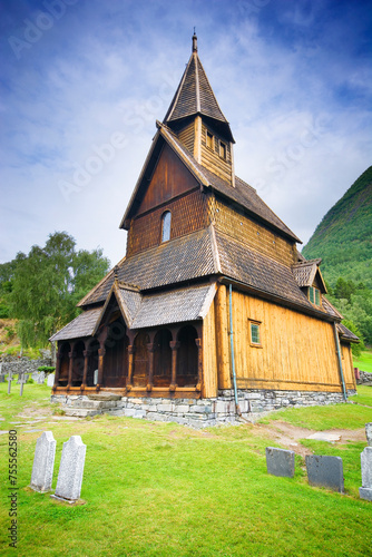 Urnes stave church in Ornes...