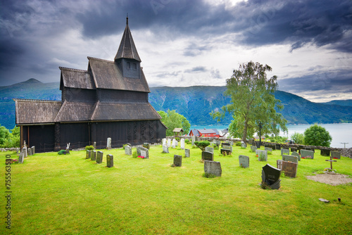 Urnes stave church in Ornes...