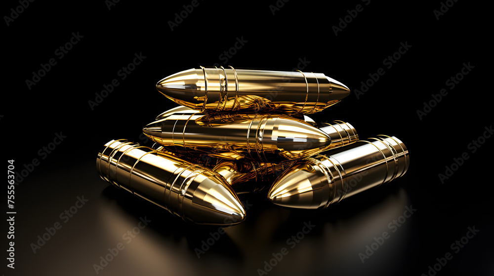 Naklejka premium Ammo icon 3d rendering