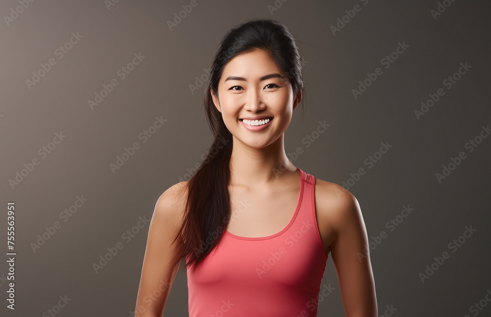 Beautiful Young Asian Woman Showcasing Strength and Determination in Dynamic Workout Poses, Fitness Session, Isolated Against a studio Background Beautiful Young Asian Woman Showcasing Strength and Determination in Dynamic Workout Poses, Fitness Session, Isolated Against a studio Background