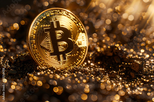 finance, BTC, crypto and stock prices and chart showing stock market